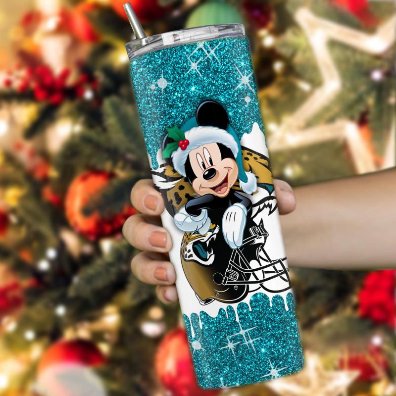 Jacksonville Jaguars Glitter Tumbler Design