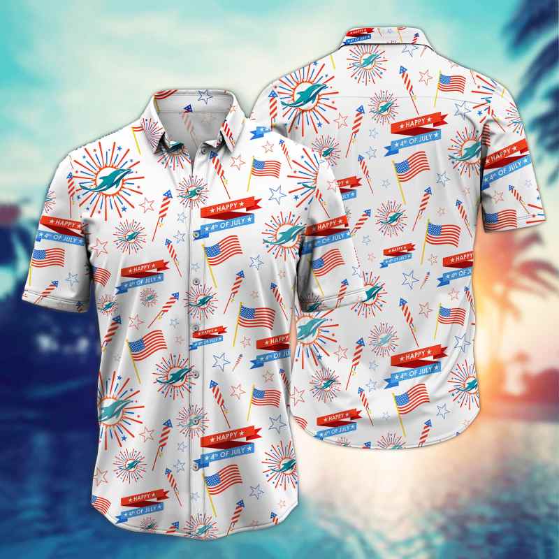 Miami Dolphins Button Shirt Mockup