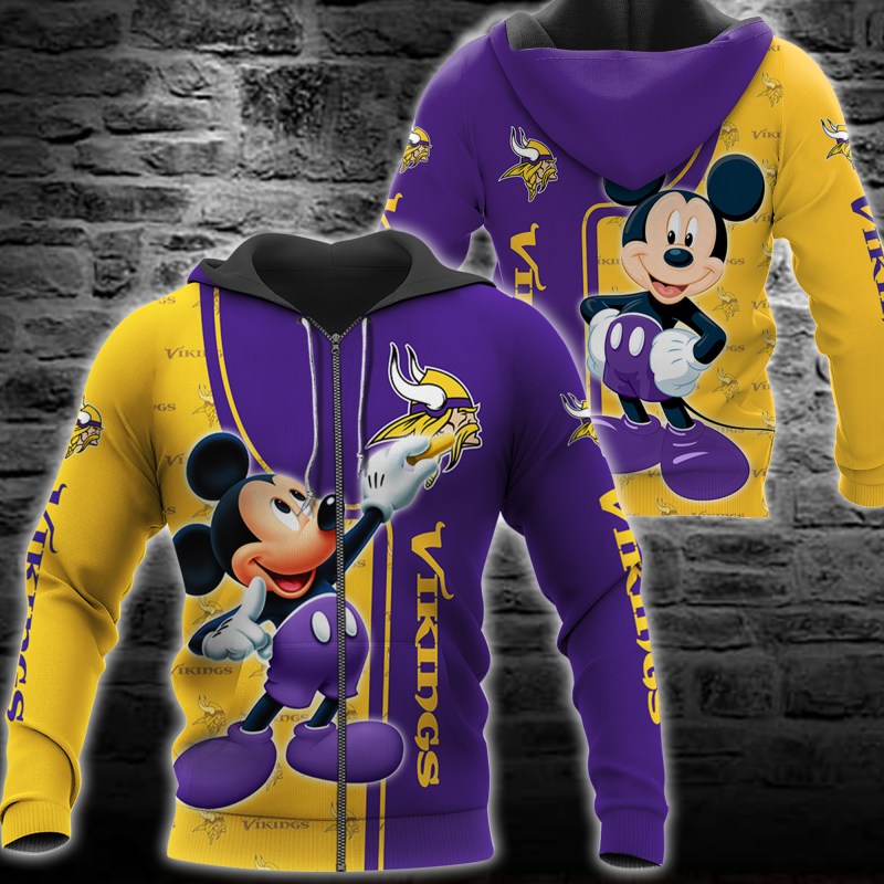 Minnesota Vikings Mickey All Over Printed 121 Image 2