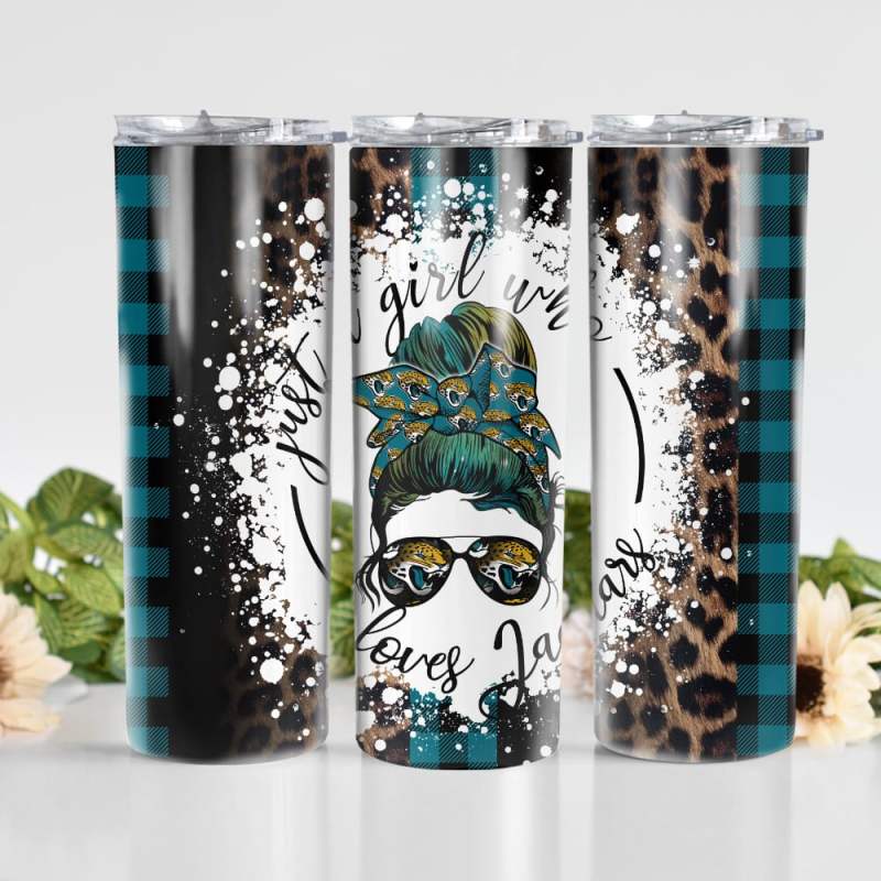 Jacksonville Jaguars Glitter Tumbler Image 1