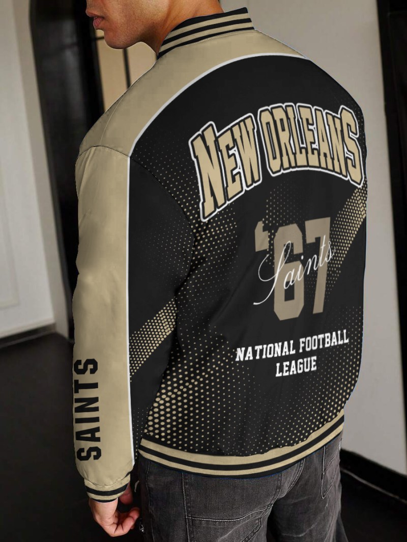 New Orleans Saints Varsity Jacket Details