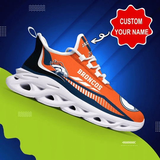 Denver Broncos Yezy Running Sneakers 434 7 Denver Broncos Yezy Running Sneakers Top View