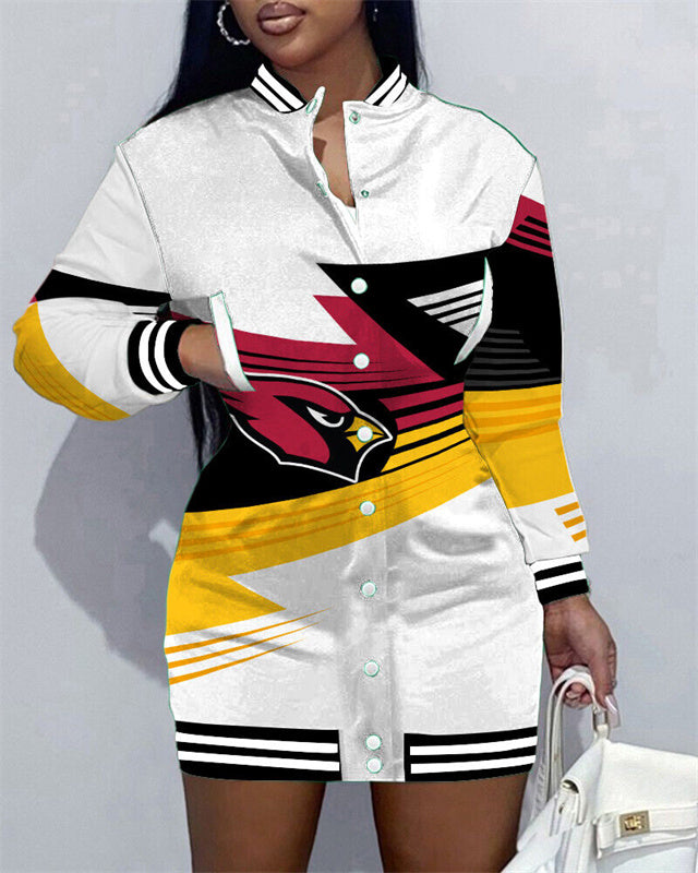 Arizona Cardinals Women Button Down Jacket Dress