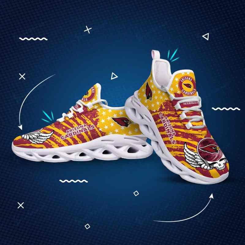 Back of Arizona Cardinals Yezy Running Sneakers