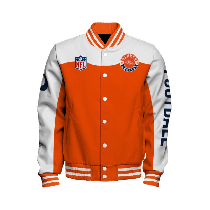 Denver Broncos Varsity Jacket Back