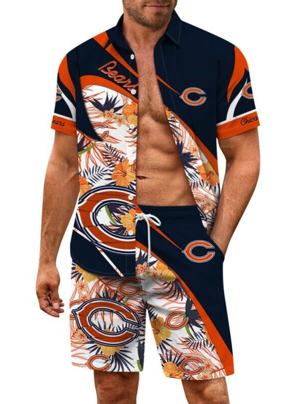 Chicago Bears Hawaiian Shirt and Shorts