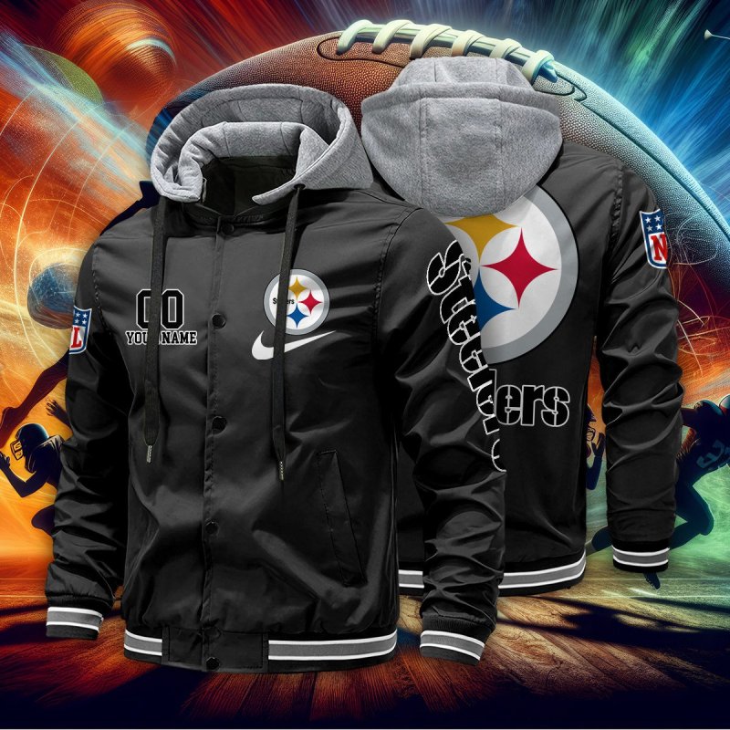 Pittsburgh Steelers Baseball Jacket 1