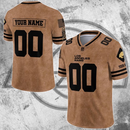 Los Angeles Rams Personalized V-neck Football Jersey