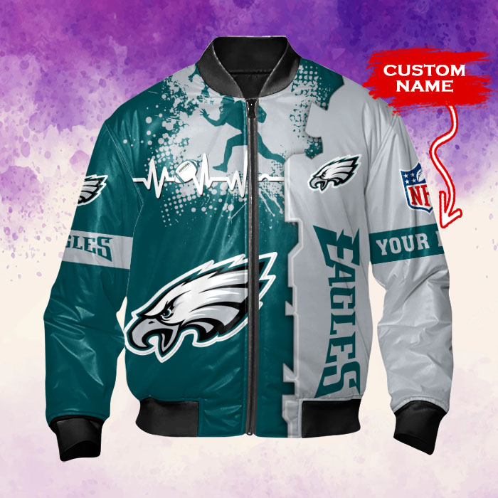Philadelphia Eagles Bomber Jacket Back View