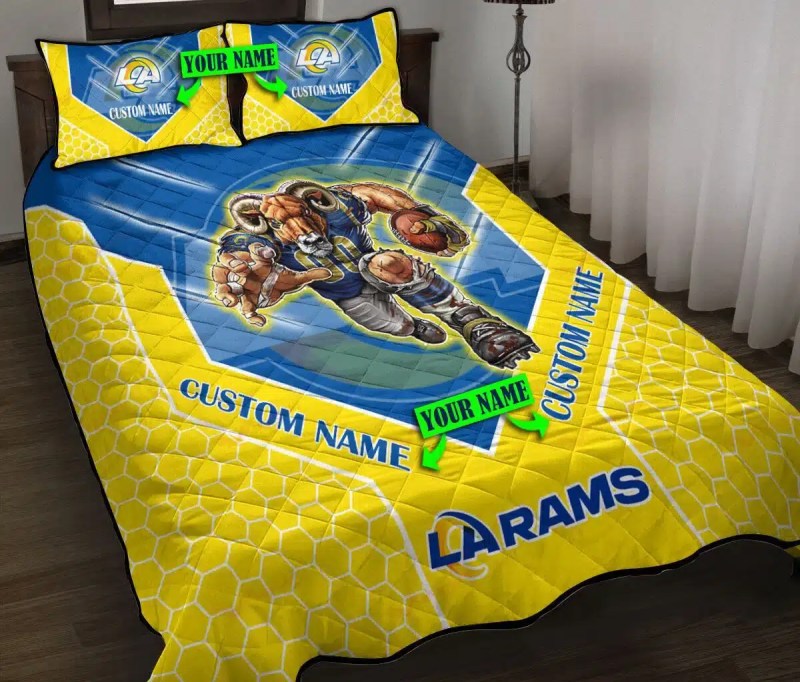 Los Angeles Rams Personalized Quilt Set