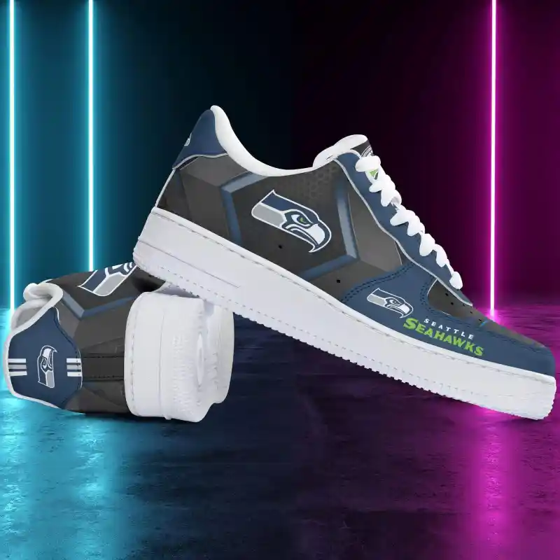 Seattle Seahawks AF1 Shoes Top View