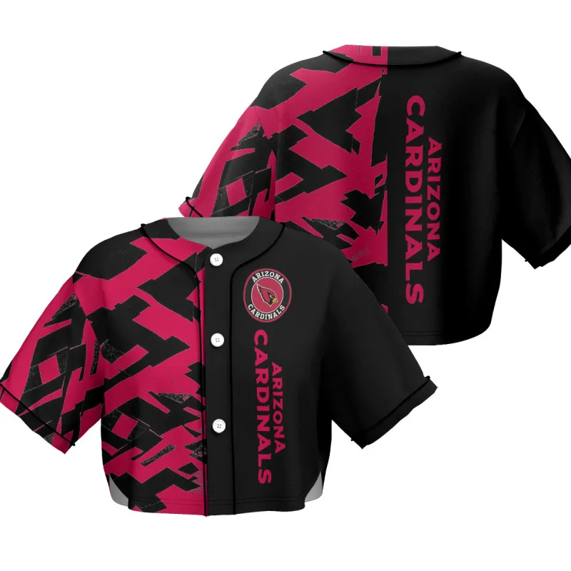 Atlanta Falcons Crop Top Baseball Jersey