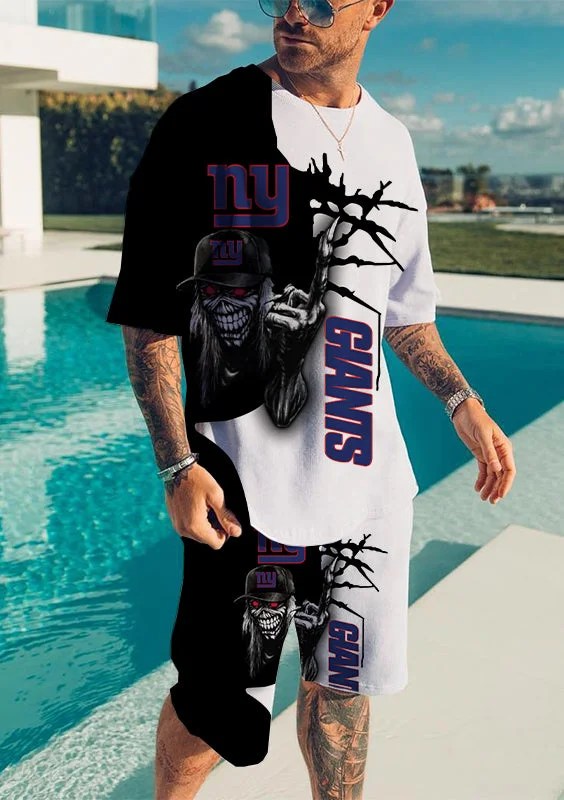 New York Giants T-shirt and Shorts AZTS418