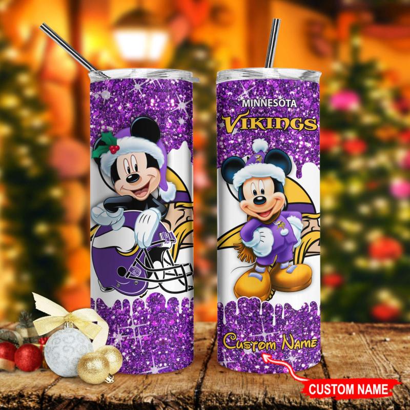 Minnesota Vikings Glitter Tumbler