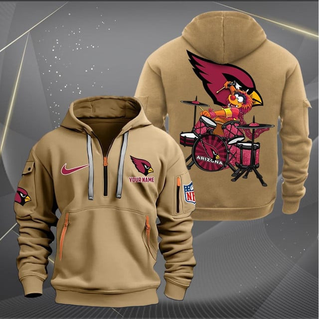 Arizona Cardinals Quarter Zip Hoodie 4