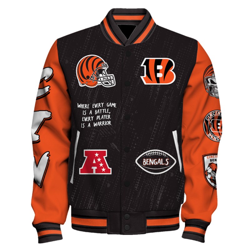 Cincinnati Bengals Varsity Jacket Back