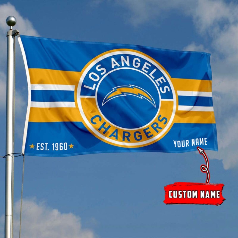 Los Angeles Chargers Personalized Flag 1