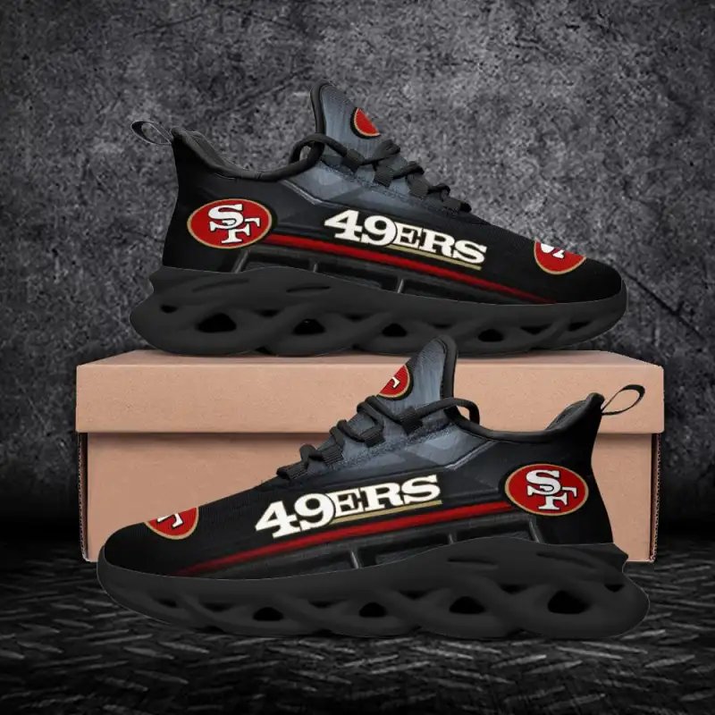 San Francisco 49ers Yezy Running Sneakers Top View