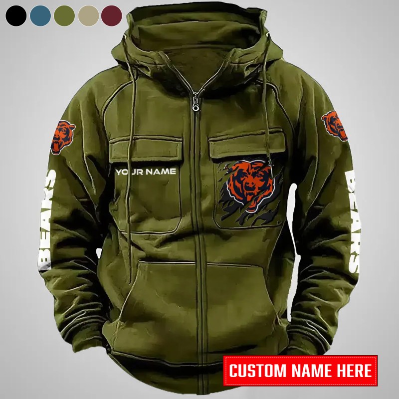 Chicago Bears Green Hoodie