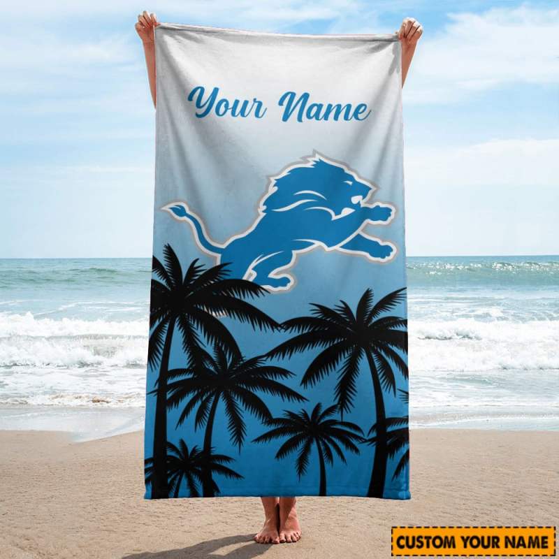 Detroit Lions Personalized Limited Edition Beach Towel