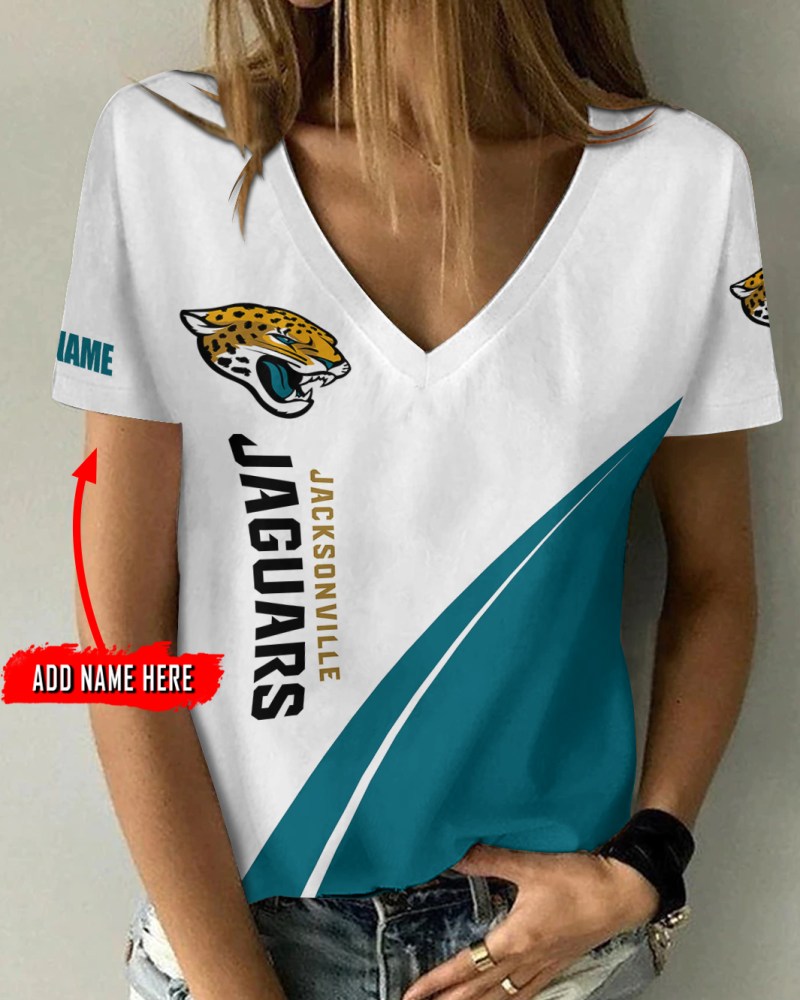 Jacksonville Jaguars Personalized V-neck T-shirt