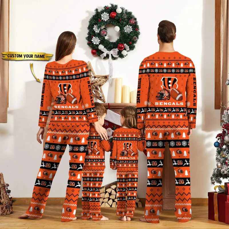 Cincinnati Bengals Personalized Pajamas Set Image 2