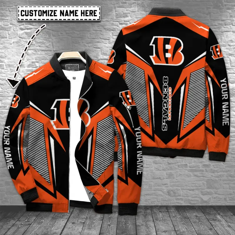 Cincinnati Bengals Bomber Jacket Front