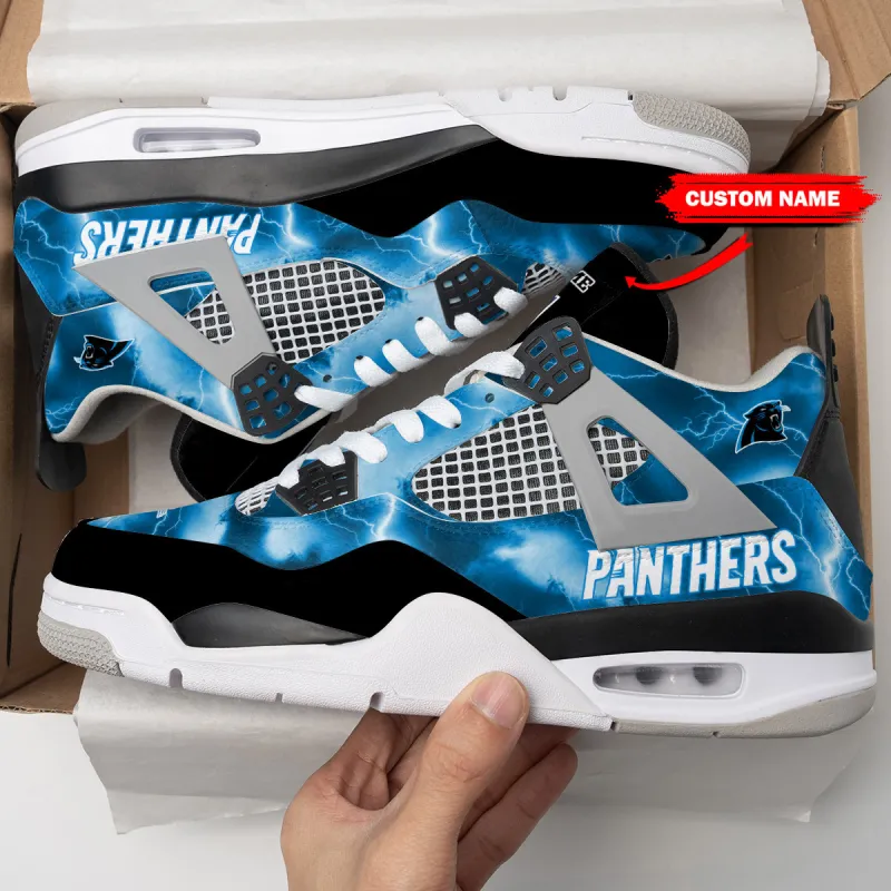 Carolina Panthers Personalized AJ4 Sneaker
