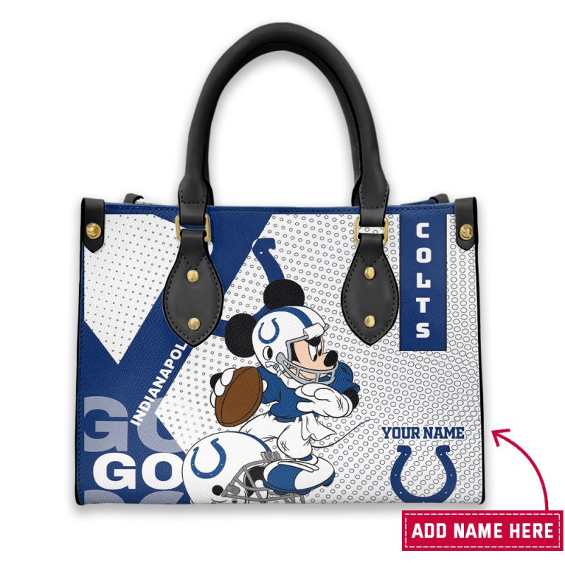 Indianapolis Colts Personalized Leather Hand Bag