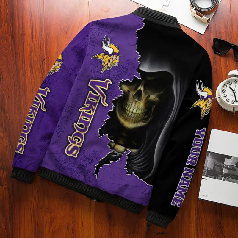 Minnesota Vikings Bomber Jacket Interior