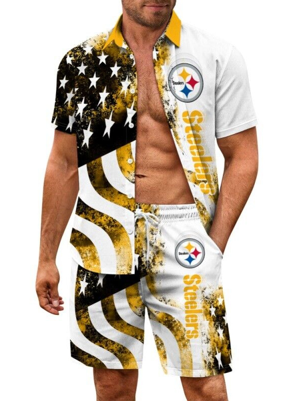 Pittsburgh Steelers Hawaiian Shirt and Shorts
