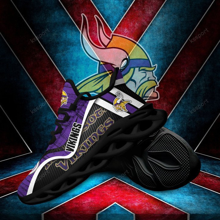 Minnesota Vikings Yezy Running Sneakers - Close Up