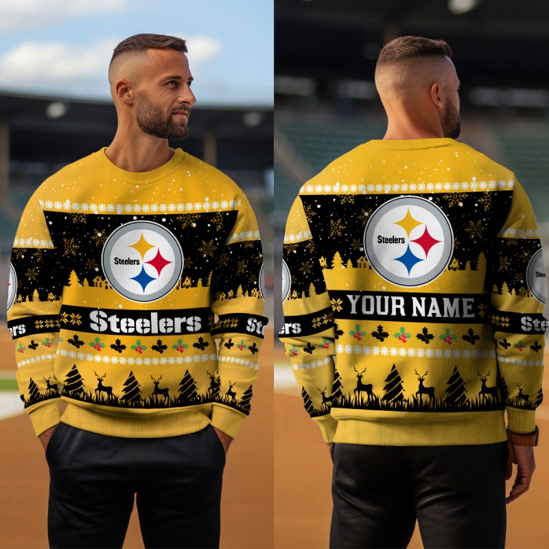 Pittsburgh Steelers Ugly Christmas Sweater Outdoor