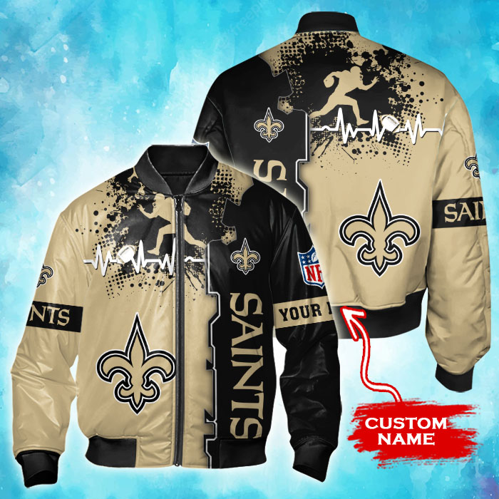 New Orleans Saints Personalized Thick Bomber Jacket
