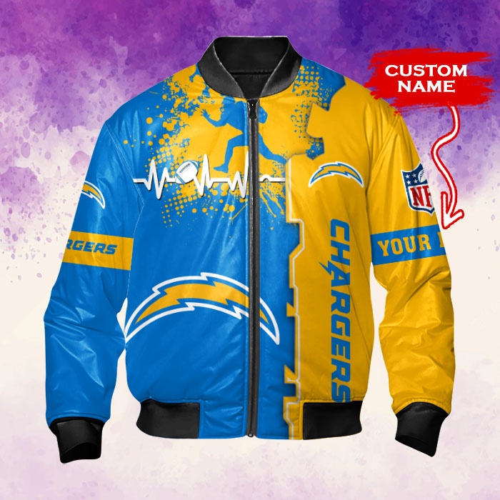 Los Angeles Chargers Bomber Jacket - Back View