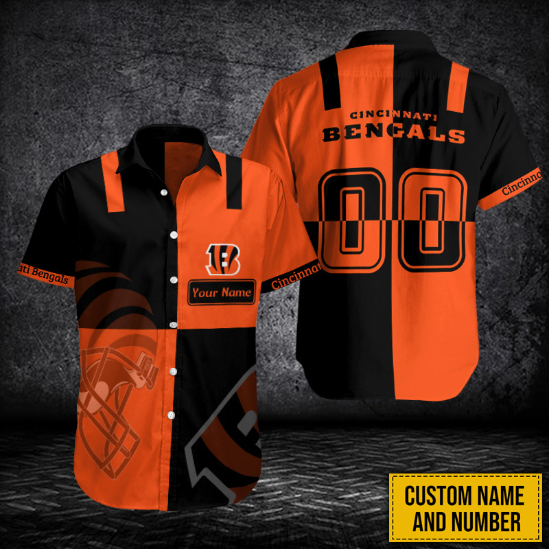 Cincinnati Bengals Personalized Button Shirt Sizing Chart