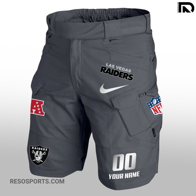 Side view of Las Vegas Raiders Men Shorts