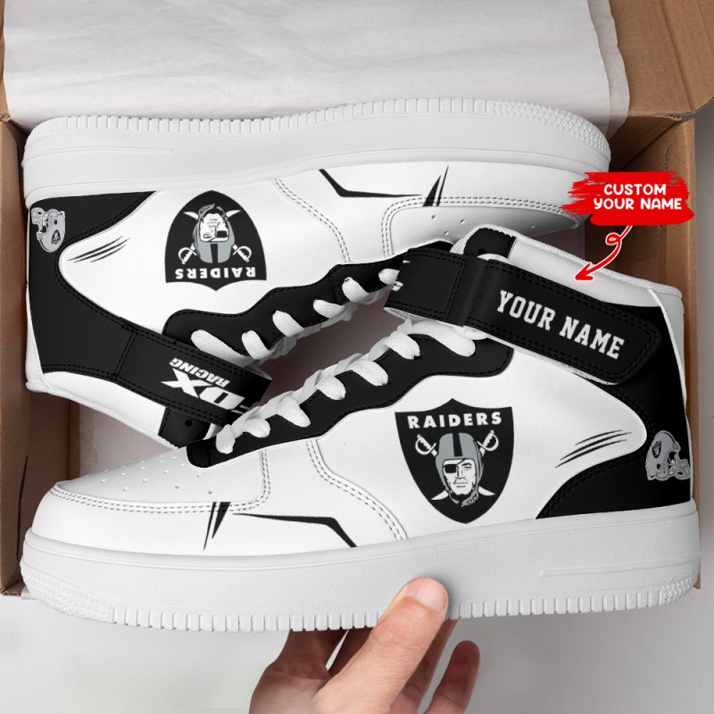 Las Vegas Raiders Personalized High AF1 Sneakers