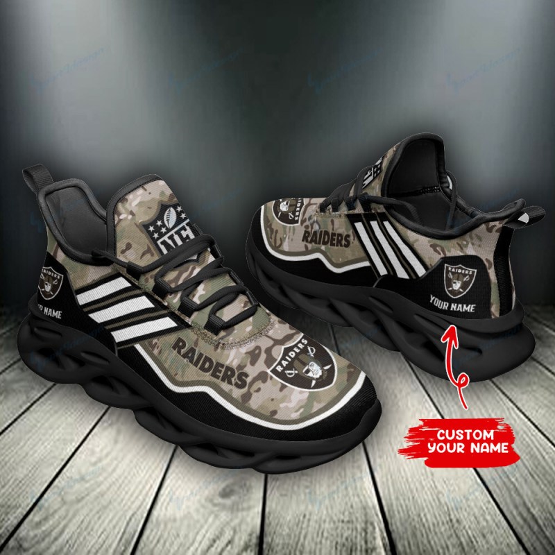 Las Vegas Raiders Personalized Yezy Running Sneakers Image 6