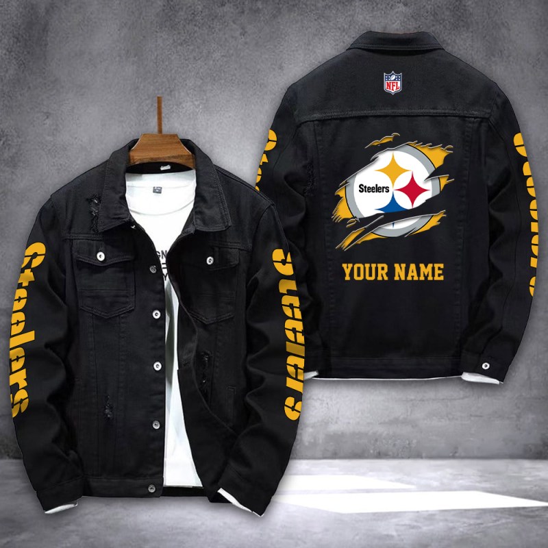 Pittsburgh Steelers Denim Jacket Image 2