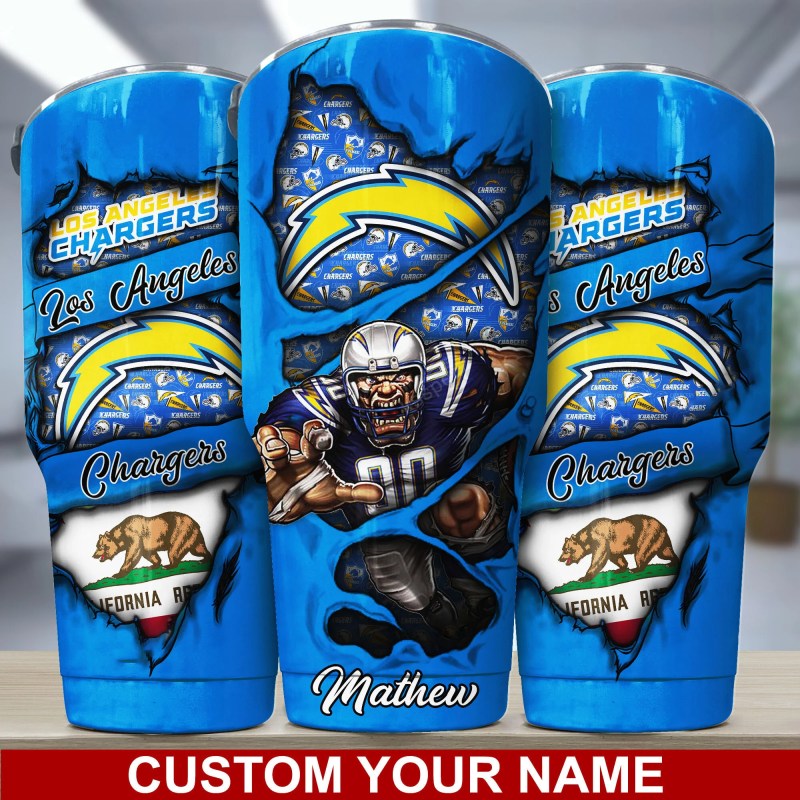 Los Angeles Chargers Personalized Tumbler