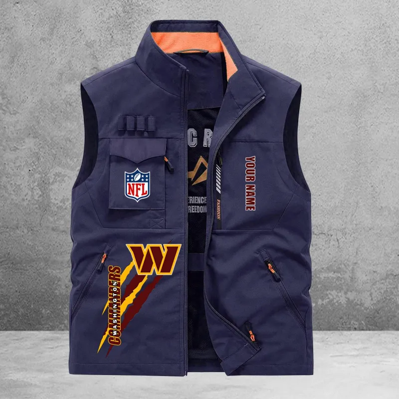 Washington Commanders Multi-Pockets Vest Detail