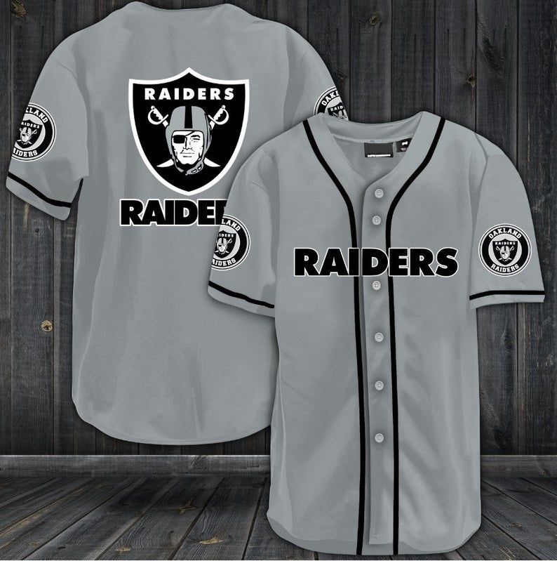 Las Vegas Raiders Personalized Baseball Jersey