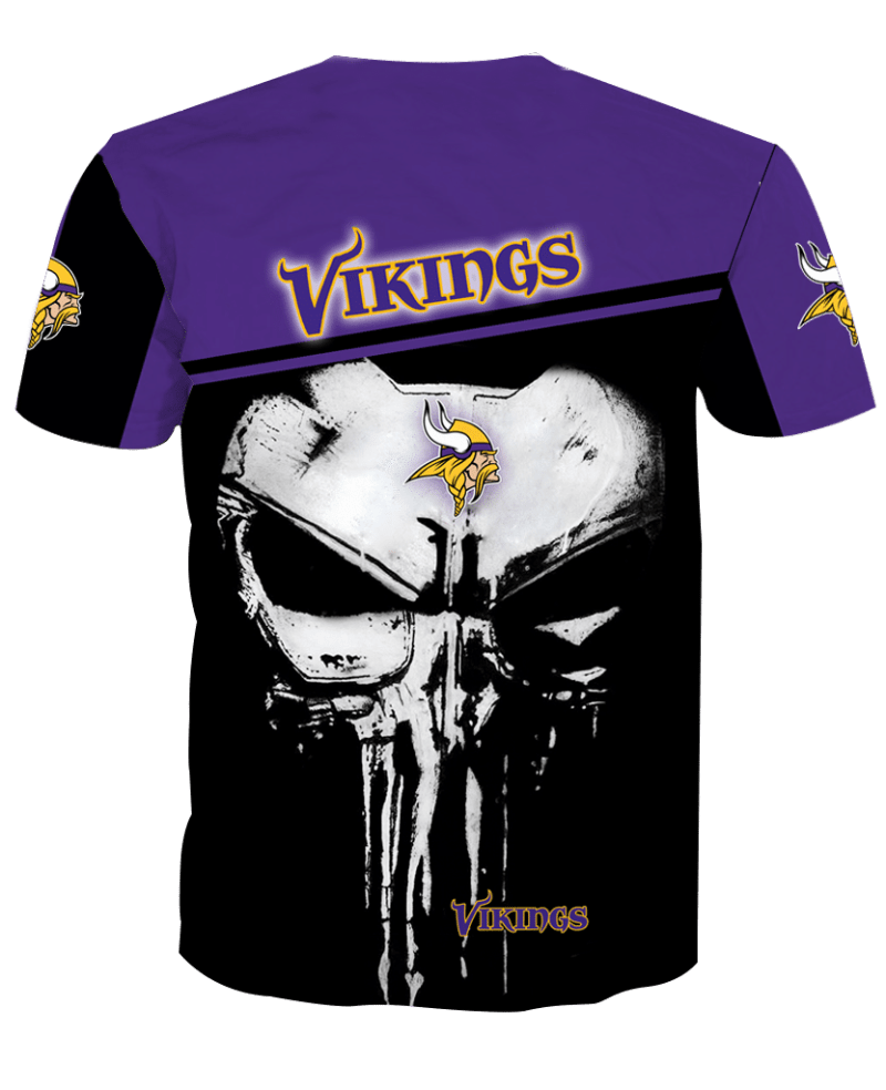Minnesota Vikings Punisher Skull Sweater