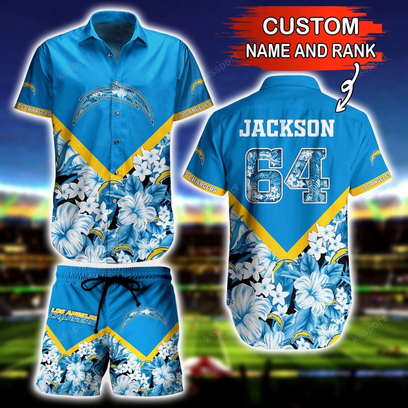 Los Angeles Chargers Personalized Shirt and Shorts