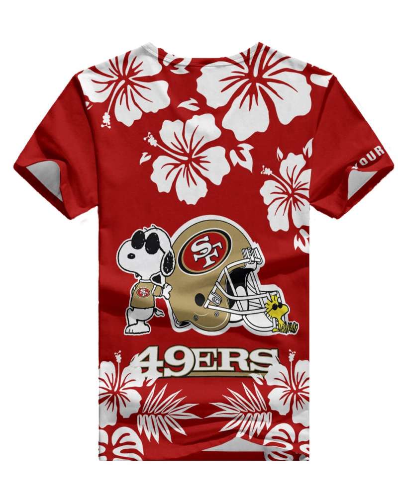 San Francisco 49ers V-neck Women T-shirt Display