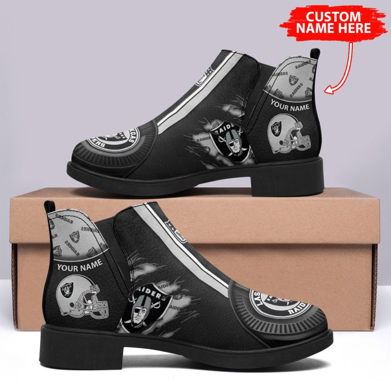 Las Vegas Raiders Personalized Comfort & Fashion Short Boots