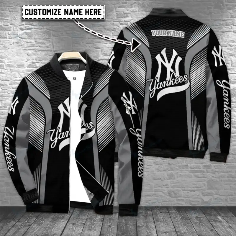 New York Yankees Personalized Bomber Jacket Front