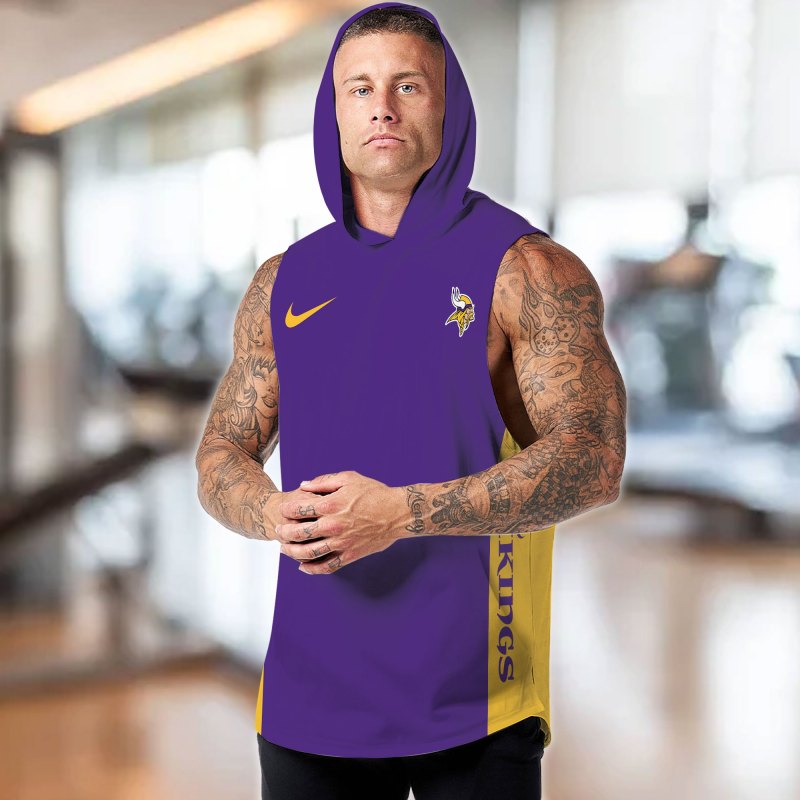 White Front View Vikings Tank Top