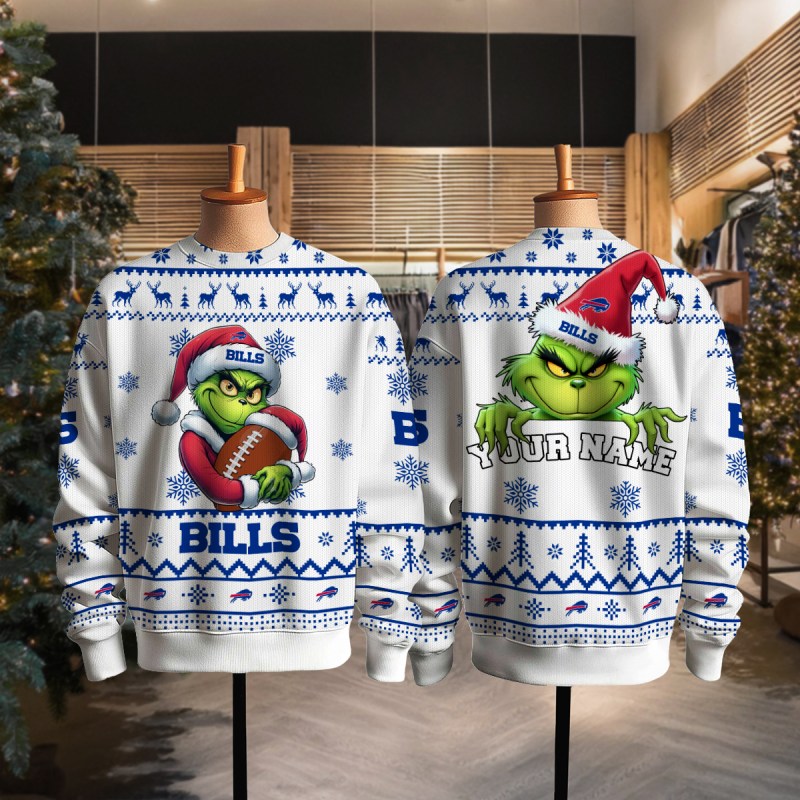 Buffalo Bills Ugly Christmas Sweater Full View